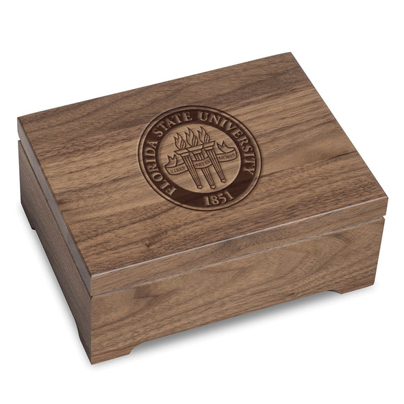 Fsu Desk Florida State University Solid Walnut Desk Box | M.LaHart & Co.