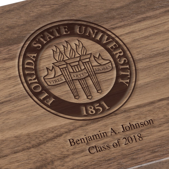Fsu Desk Florida State University Solid Walnut Desk Box | M.LaHart & Co.