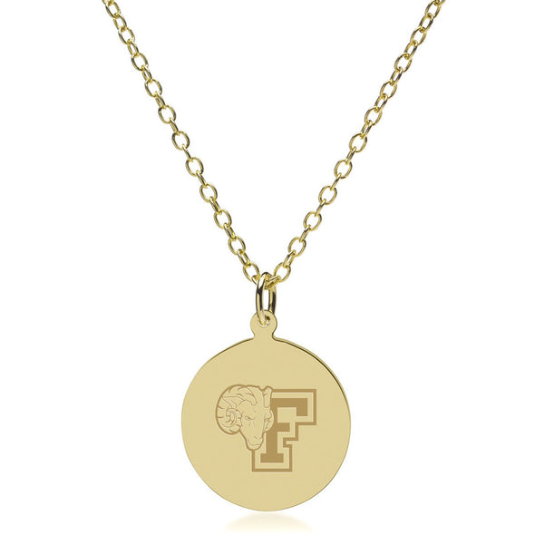Fordham 18K Gold Pendant & Chain Shot #2