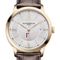 Fordham Men's Baume et Mercier 40mm Gold PVD Classima Watch with Silver Dial & Dark Brown Leather Strap Shot #1