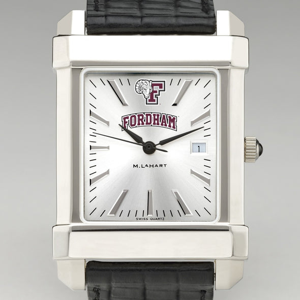 Fordham Men&#39;s Collegiate Watch with Leather Strap Shot #1