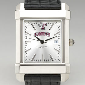 Fordham Men's Collegiate Watch with Leather Strap Shot #1