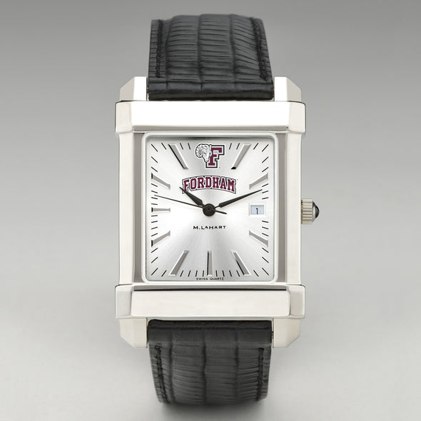 Fordham Men&#39;s Collegiate Watch with Leather Strap Shot #2
