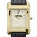 Fordham Men's Gold Quad with Leather Strap