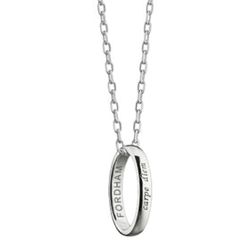 Fordham Monica Rich Kosann "Carpe Diem" Poesy Ring Necklace in Silver Shot #1