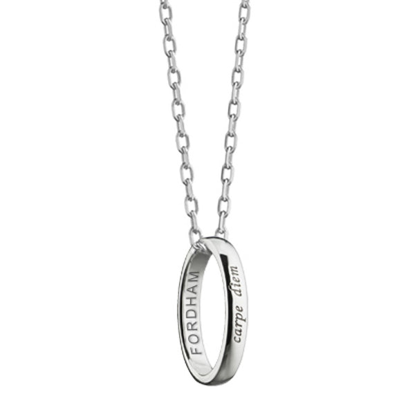 Fordham Monica Rich Kosann "Carpe Diem" Poesy Ring Necklace in Silver Shot #1