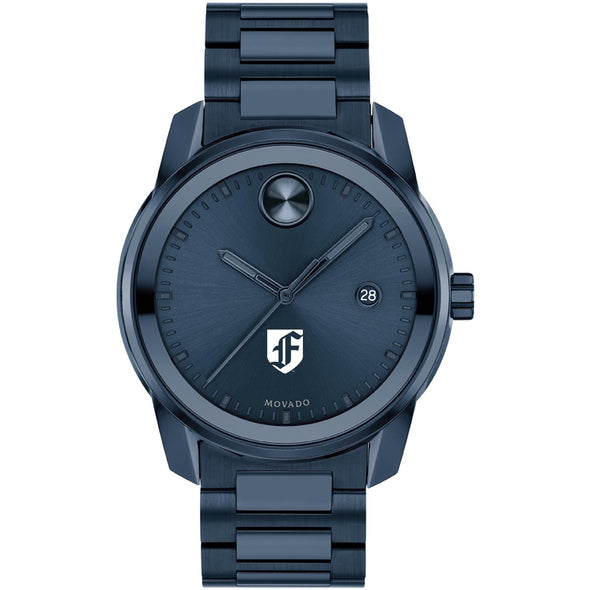 Fordham University Men's Movado BOLD Blue Ion with Date Window Shot #2