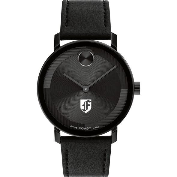 Fordham University Men's Movado BOLD with Black Leather Strap Shot #2