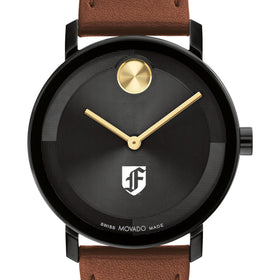 Fordham University Men's Movado BOLD with Cognac Leather Strap Shot #1