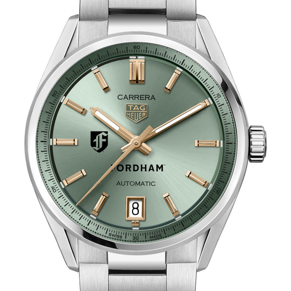 Fordham Women's TAG Heuer Steel Carrera Automatic with Green Dial Shot #1