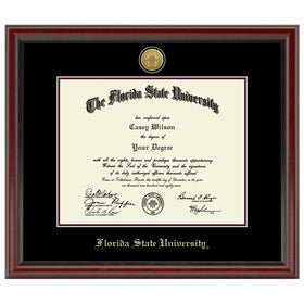 FSU Diploma Frame - Gold Medallion Shot #1