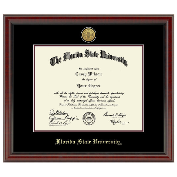 FSU Diploma Frame - Gold Medallion Shot #1