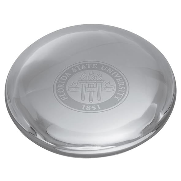 FSU Glass Dome Paperweight by Simon Pearce Shot #2