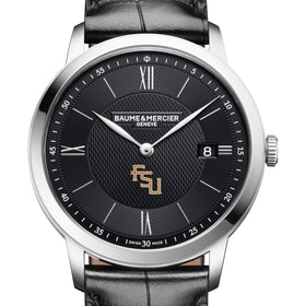 FSU Men's Baume et Mercier 40mm Classima Quartz Watch with Black Dial & Black Leather Strap Shot #1
