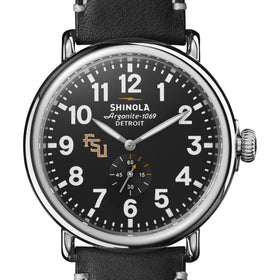 FSU Shinola Watch, The Runwell 47 mm Black Dial Shot #1