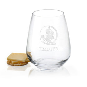 FSU Stemless Wine Glasses - Set of 2 Shot #1