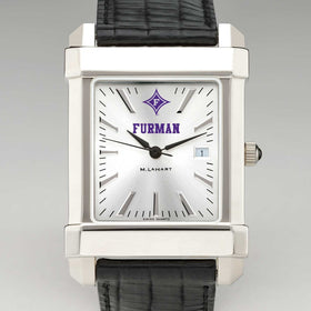 Furman Men&#39;s Collegiate Watch with Leather Strap Shot #1