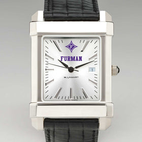 Furman Men's Collegiate Watch with Leather Strap Shot #1