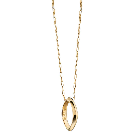 Furman Monica Rich Kosann Poesy Ring Necklace in Gold Shot #2