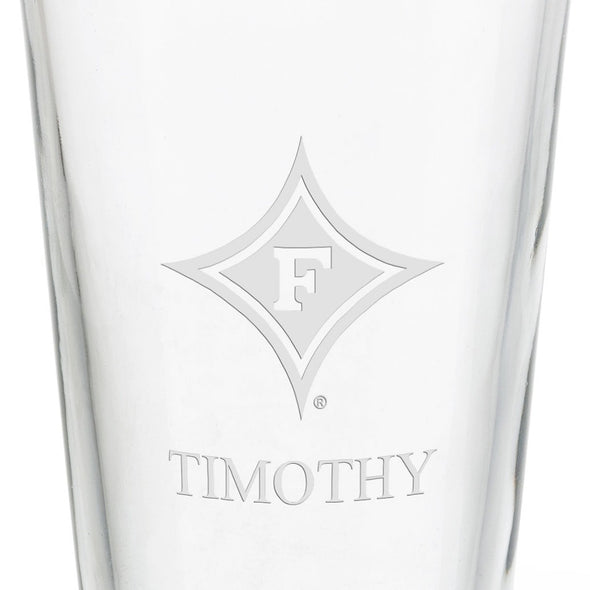 Furman University 16 oz Pint Glass- Set of 4 Shot #3