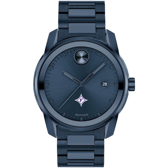Furman University Men's Movado BOLD Blue Ion with Date Window Shot #2