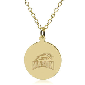George Mason 14K Gold Pendant &amp; Chain Shot #1