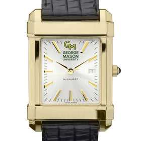 George Mason Men's Gold Watch with 2-Tone Dial & Leather Strap at M.LaHart & Co. Shot #1
