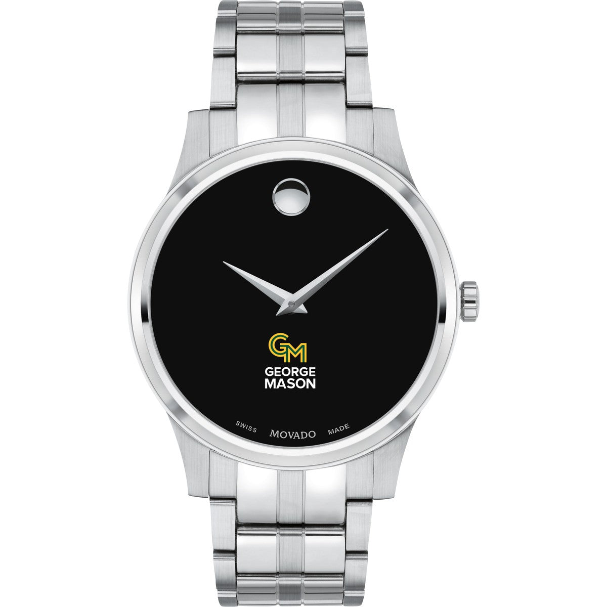 George Mason Men's Movado Stainless Steel Watch with Black Dial