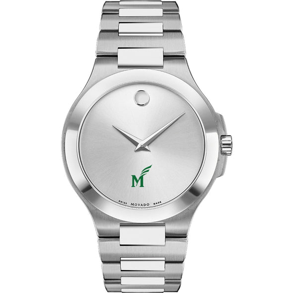 George Mason Men&#39;s Movado Collection Stainless Steel Watch with Silver Dial Shot #2