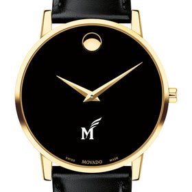 George Mason Men&#39;s Movado Gold Museum Classic Leather Shot #1