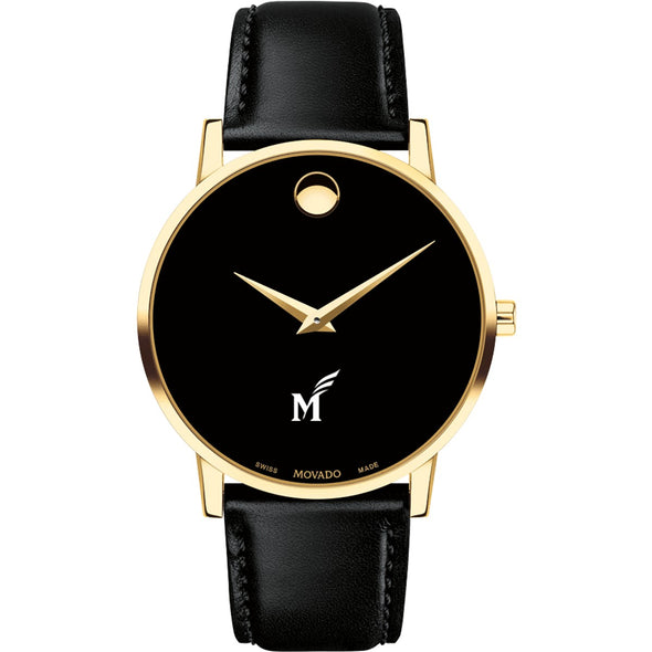 George Mason Men&#39;s Movado Gold Museum Classic Leather Shot #2