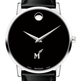 George Mason Men&#39;s Movado Museum with Leather Strap Shot #1