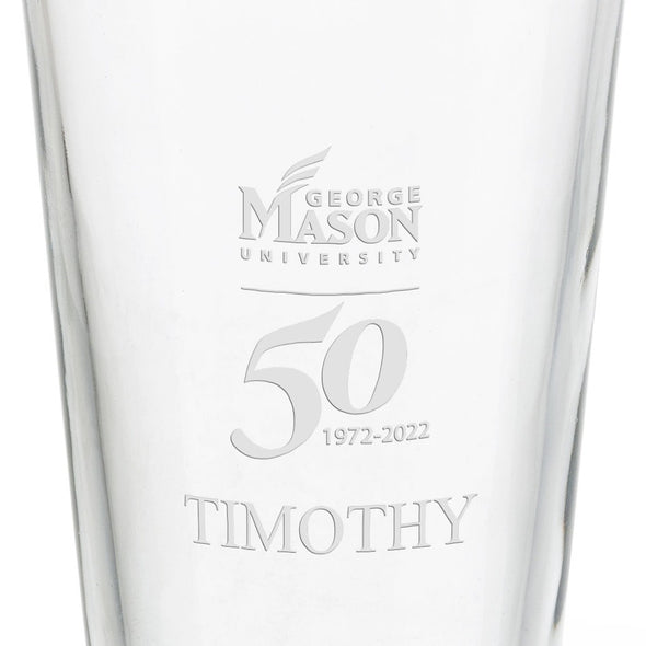George Mason University 16 oz Pint Glass- Set of 2 Shot #3