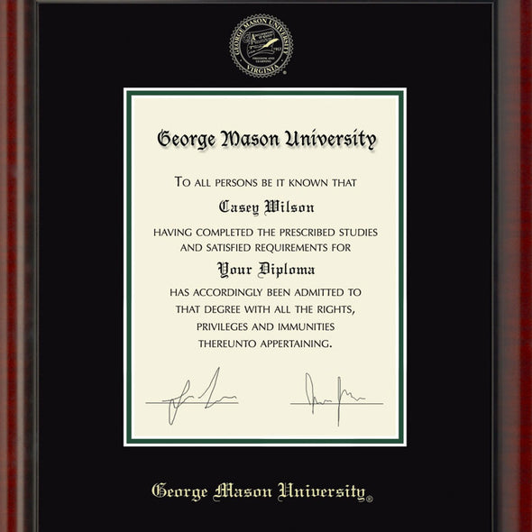 George Mason University Diploma Frame, the Fidelitas Shot #2