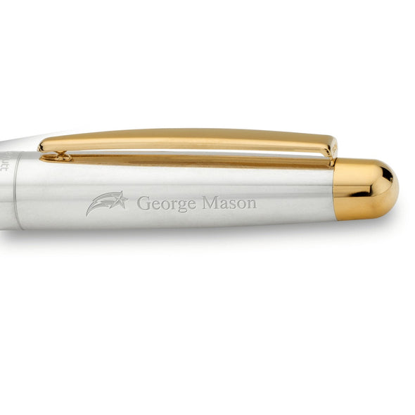 George Mason University Fountain Pen in Sterling Silver with Gold Trim Shot #2
