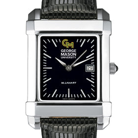 George Mason University Men's Black Quad with Leather Shot #1