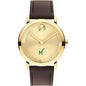 George Mason University Men's Movado BOLD Gold with Chocolate Leather Strap Shot #2