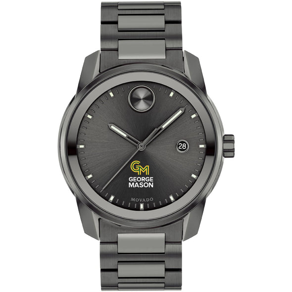 George Mason University Men's Movado BOLD Gunmetal Grey with Date Window Shot #2