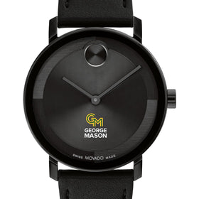 George Mason University Men's Movado BOLD with Black Leather Strap Shot #1