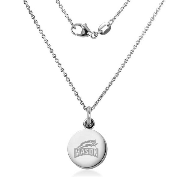 George Mason University Necklace with Charm in Sterling Silver Shot #2