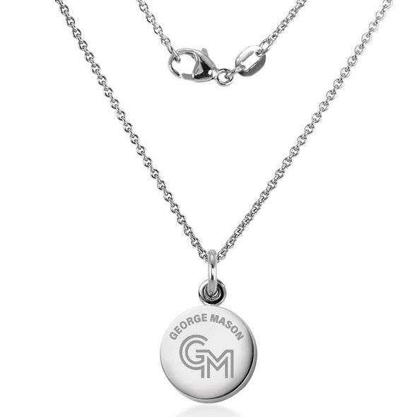 George Mason University Necklace with Charm in Sterling Silver Shot #2