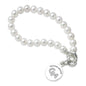 George Mason University Pearl Bracelet with Sterling Silver Charm Shot #1