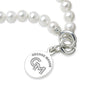 George Mason University Pearl Bracelet with Sterling Silver Charm Shot #2