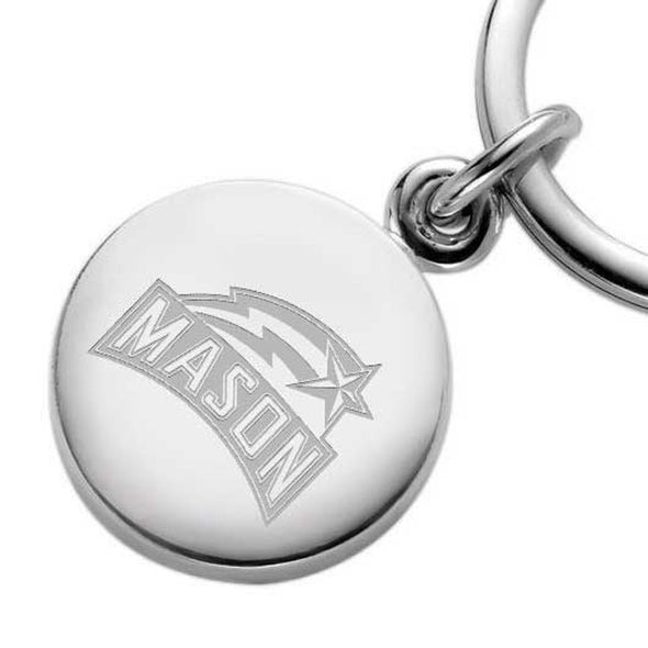 George Mason University Sterling Silver Insignia Key Ring Shot #2