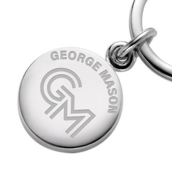 George Mason University Sterling Silver Insignia Key Ring Shot #2