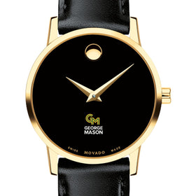 George Mason Women's Movado Gold Museum Classic Leather Shot #1