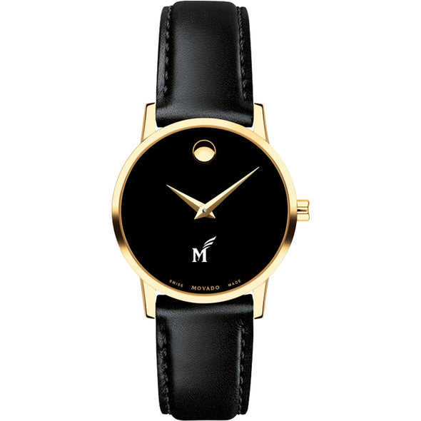 George Mason Women&#39;s Movado Gold Museum Classic Leather Shot #2