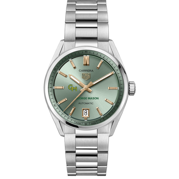 George Mason Women's TAG Heuer Steel Carrera with Green Dial Shot #2