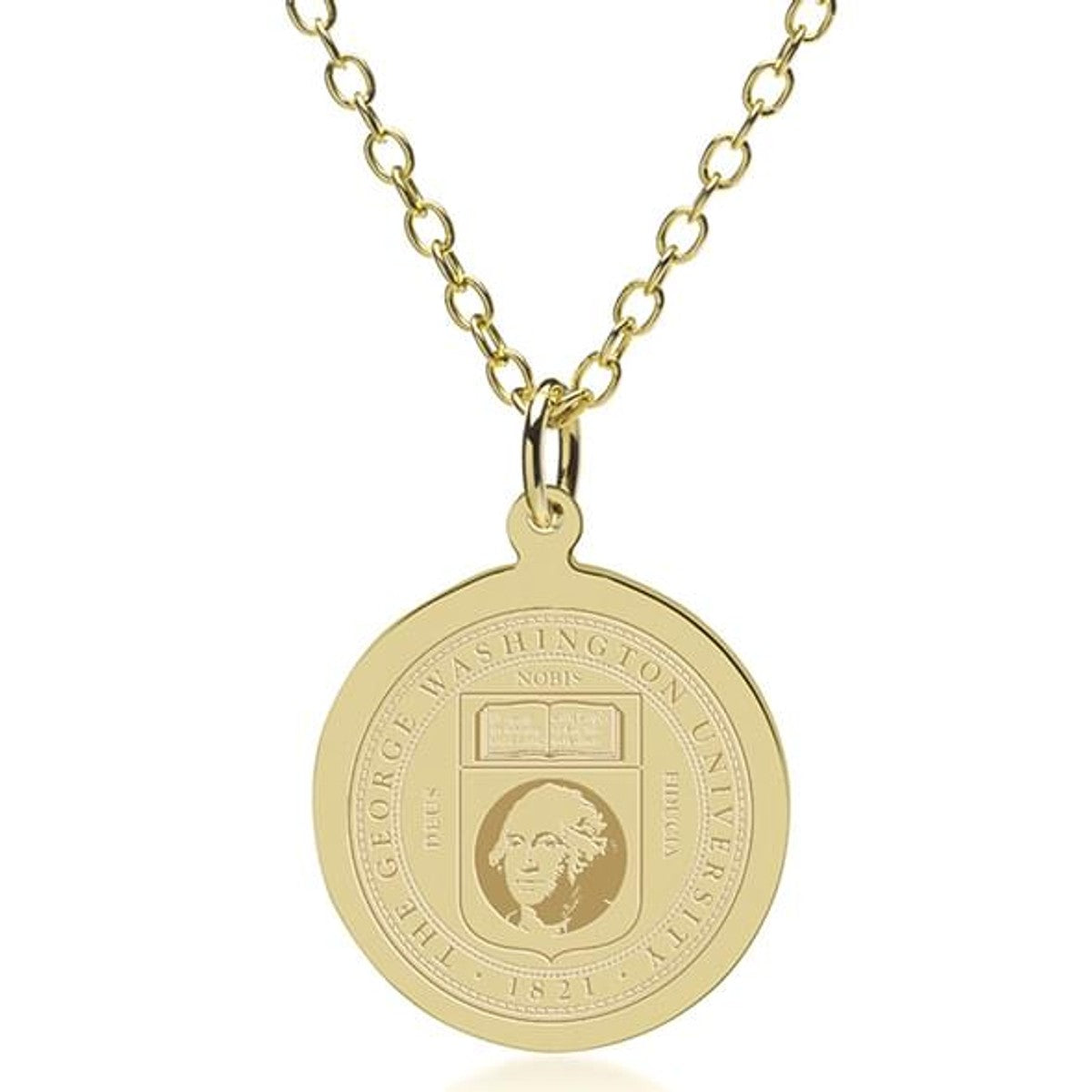 George Washington 18K Gold Pendant & Chain | M.LaHart & Co.