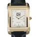 George Washington Men's Gold Quad with Leather Strap